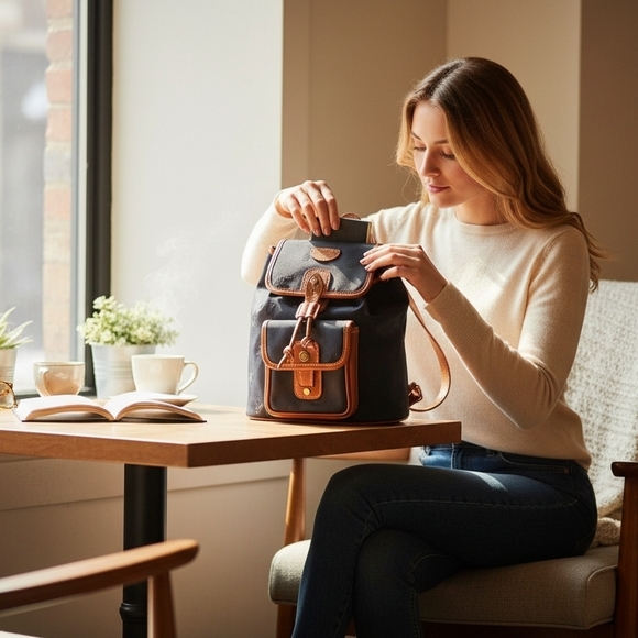 Hunting World Handbags - Hunting World Canvas Leather Backpack